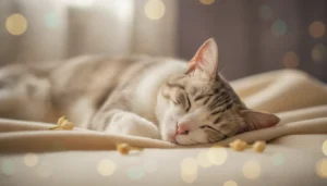 A peaceful cat resting at home — cat cremation services in Bangkok by Peaceful Paws