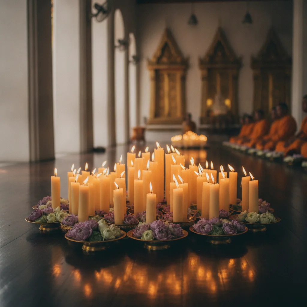 Thai Buddhist temple ceremony setting for a pet farewell — Peaceful Paws Bangkok